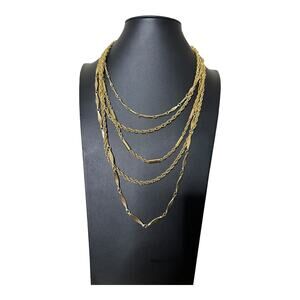 Napier Vintage Multilayer Chain Necklace